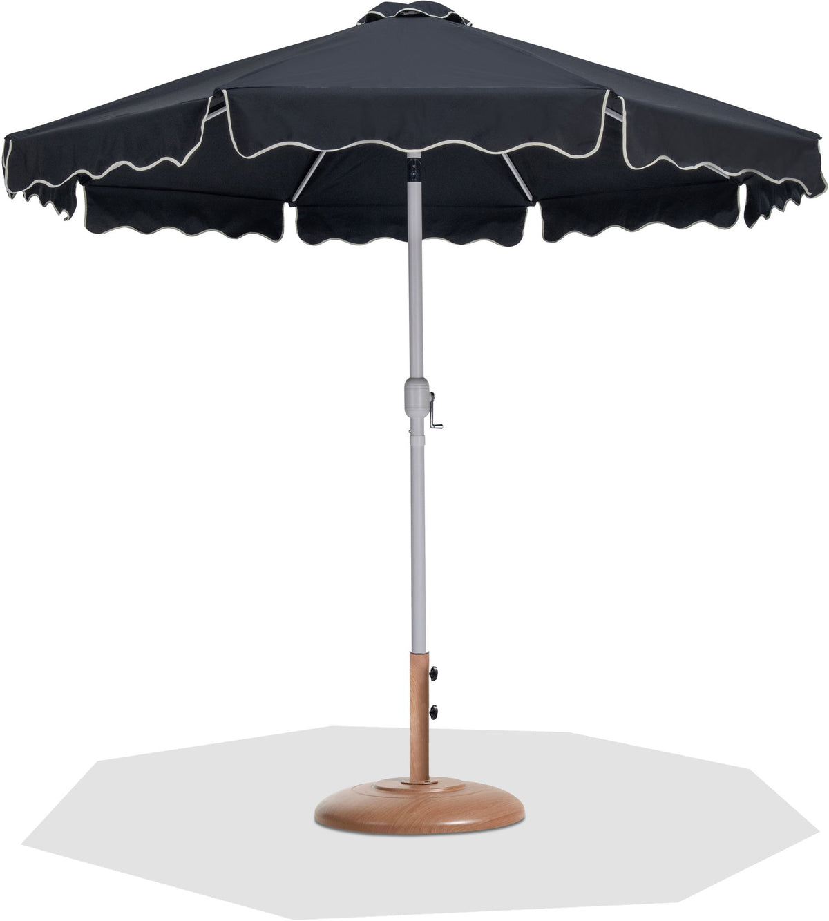 Amalfi - Patio Umbrella - Light Brown Base / White Pole