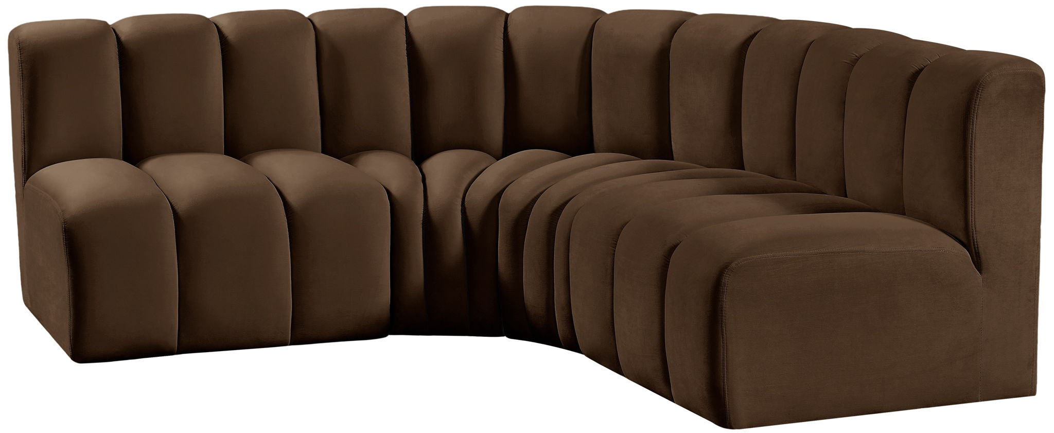 Arc - Velvet 4 Piece Corner Modular Sofa