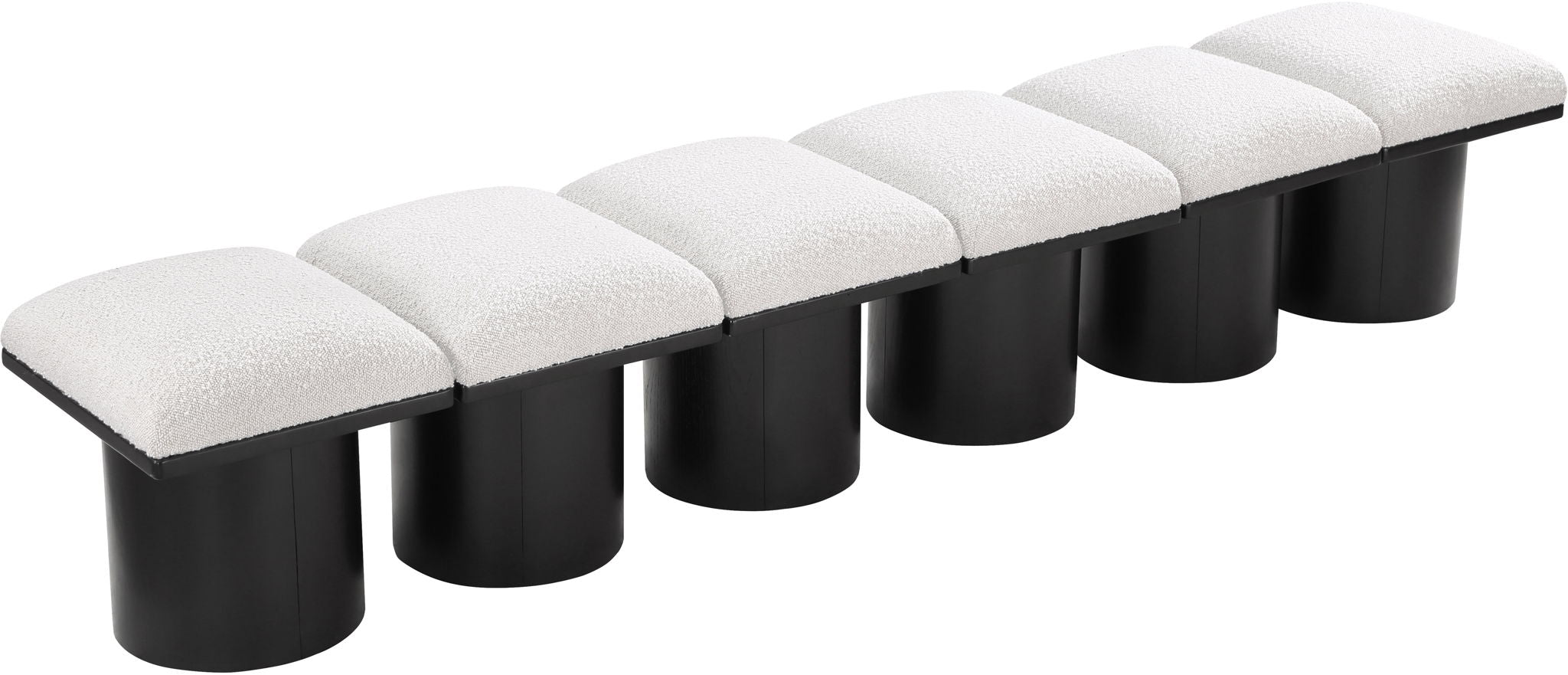 Pavilion - 6 Piece Modular Bench With Black Base