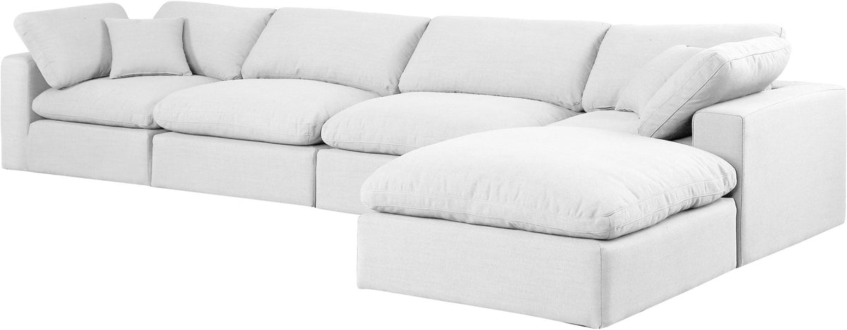 Comfy - 5 Piece Linen Modular Sectional With Chaise