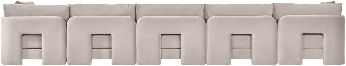 Hammond - Velvet Performance Fabric Upholstered 5 Piece Sofa