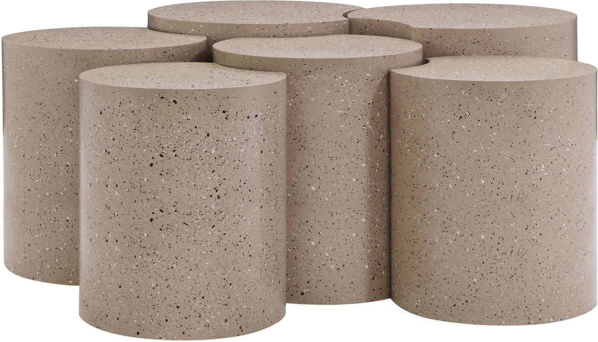 Dimple - 20" 6 Piece Modular Coffee Table - Terazzo Finish