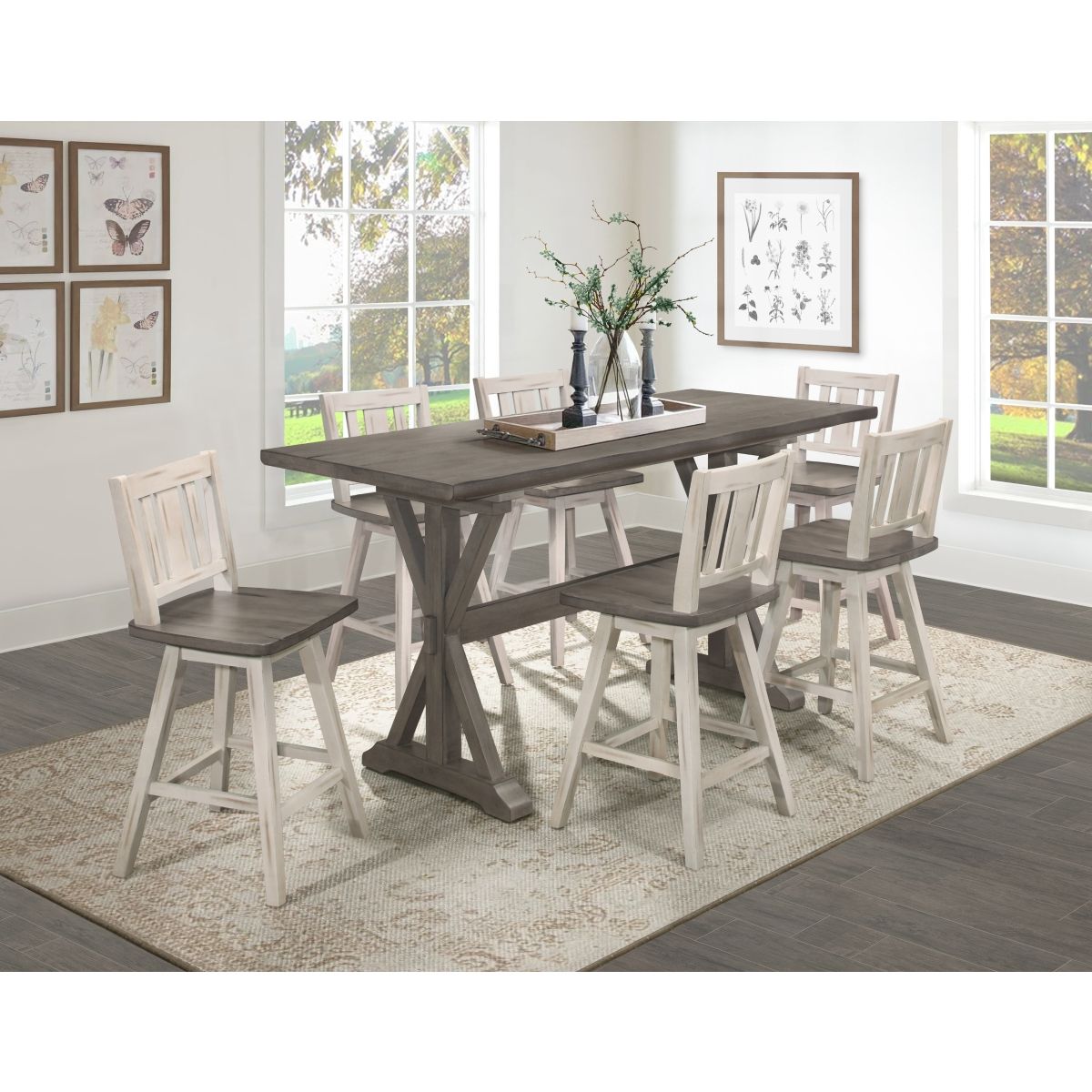 Amsonia - Counter Height Chair With Swivel (Set of 2)