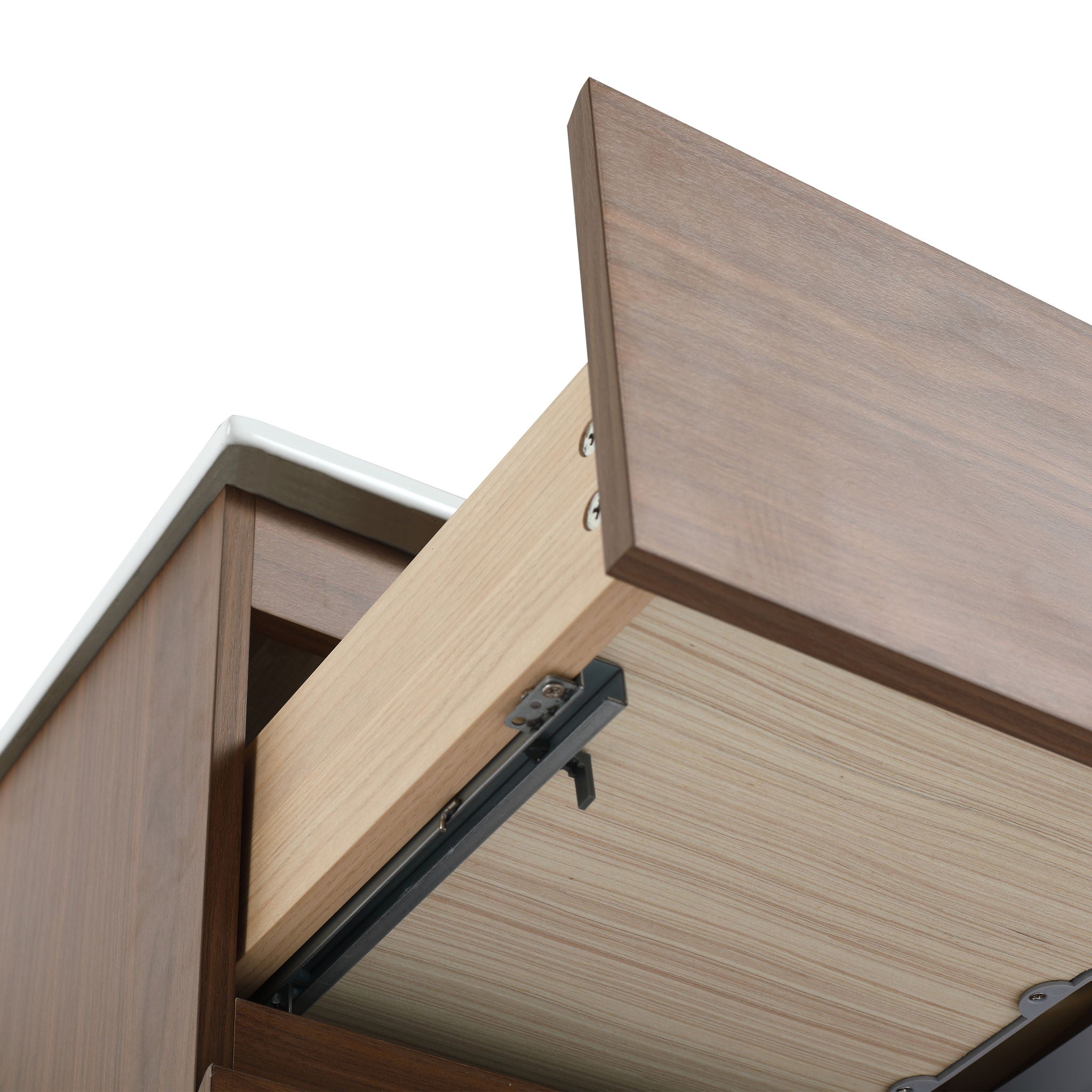 Wall Mounted Bathroom Vanity & Sink, 2 Soft Close Drawers