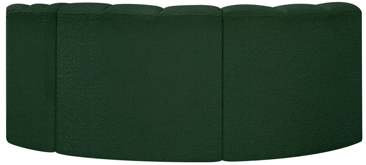 Arc - Boucle Fabric 3 Piece Modular L-Shaped Sofa