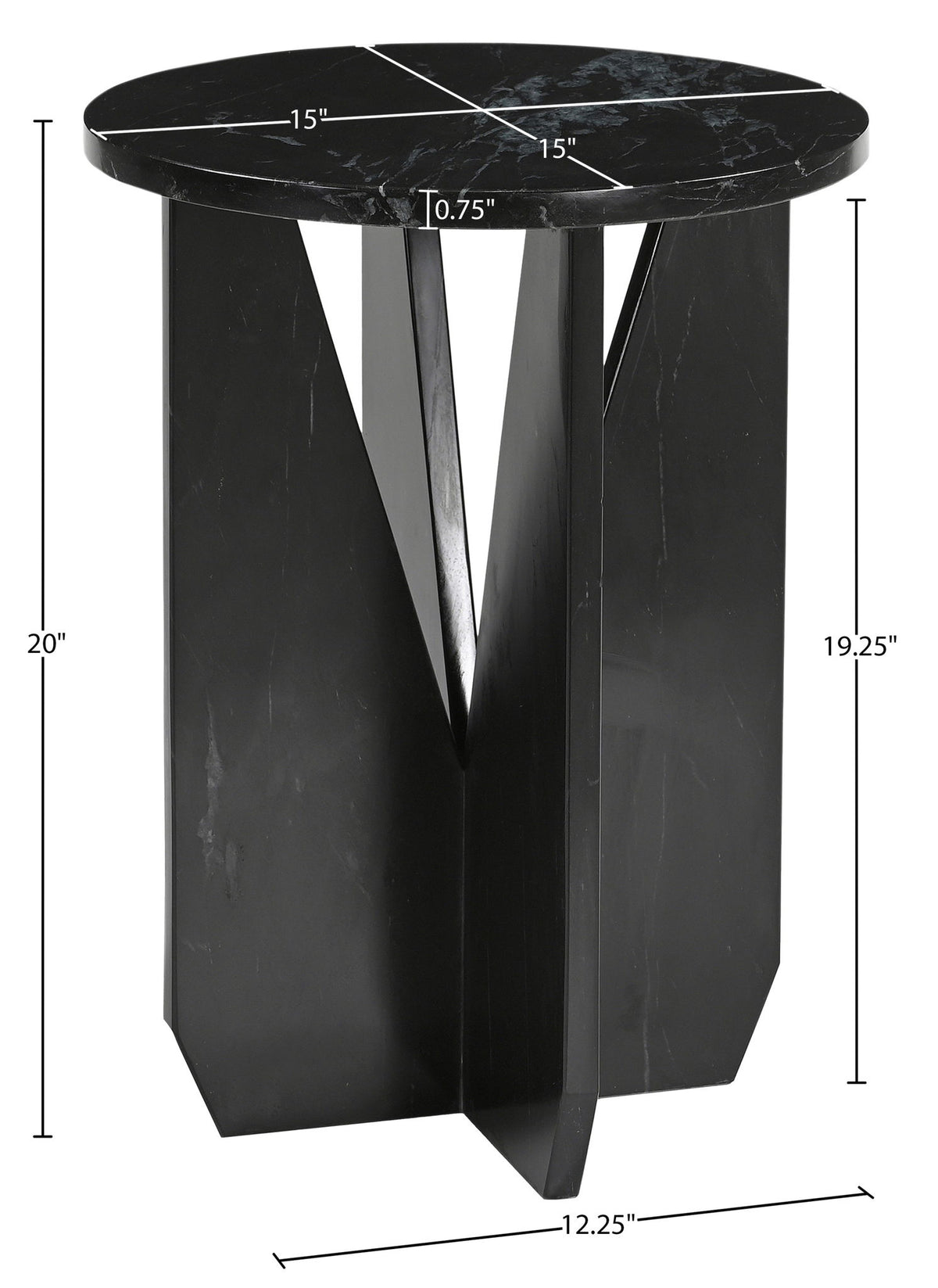 Alba - Genuine Marble End / Side Table