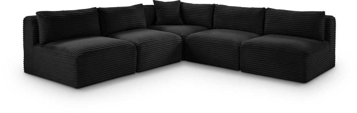 Shaggy - 5 Piece Modular Corner Armless Sectional