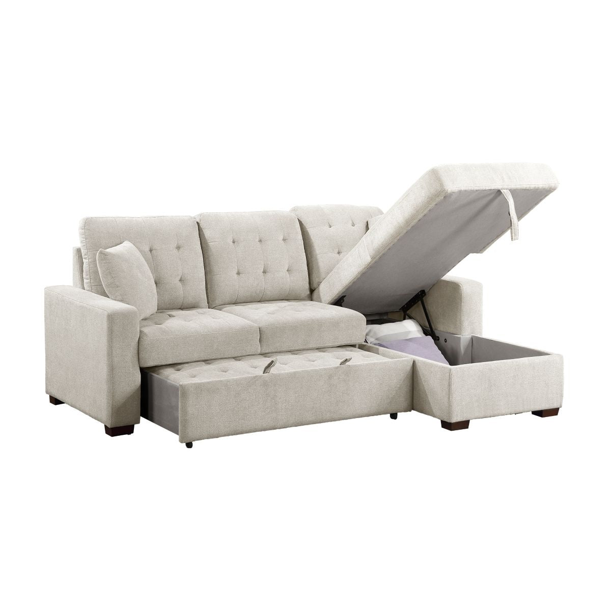 Waitsfield - Sectional With Chaise, Pull-Out Bed And Hidden Storage