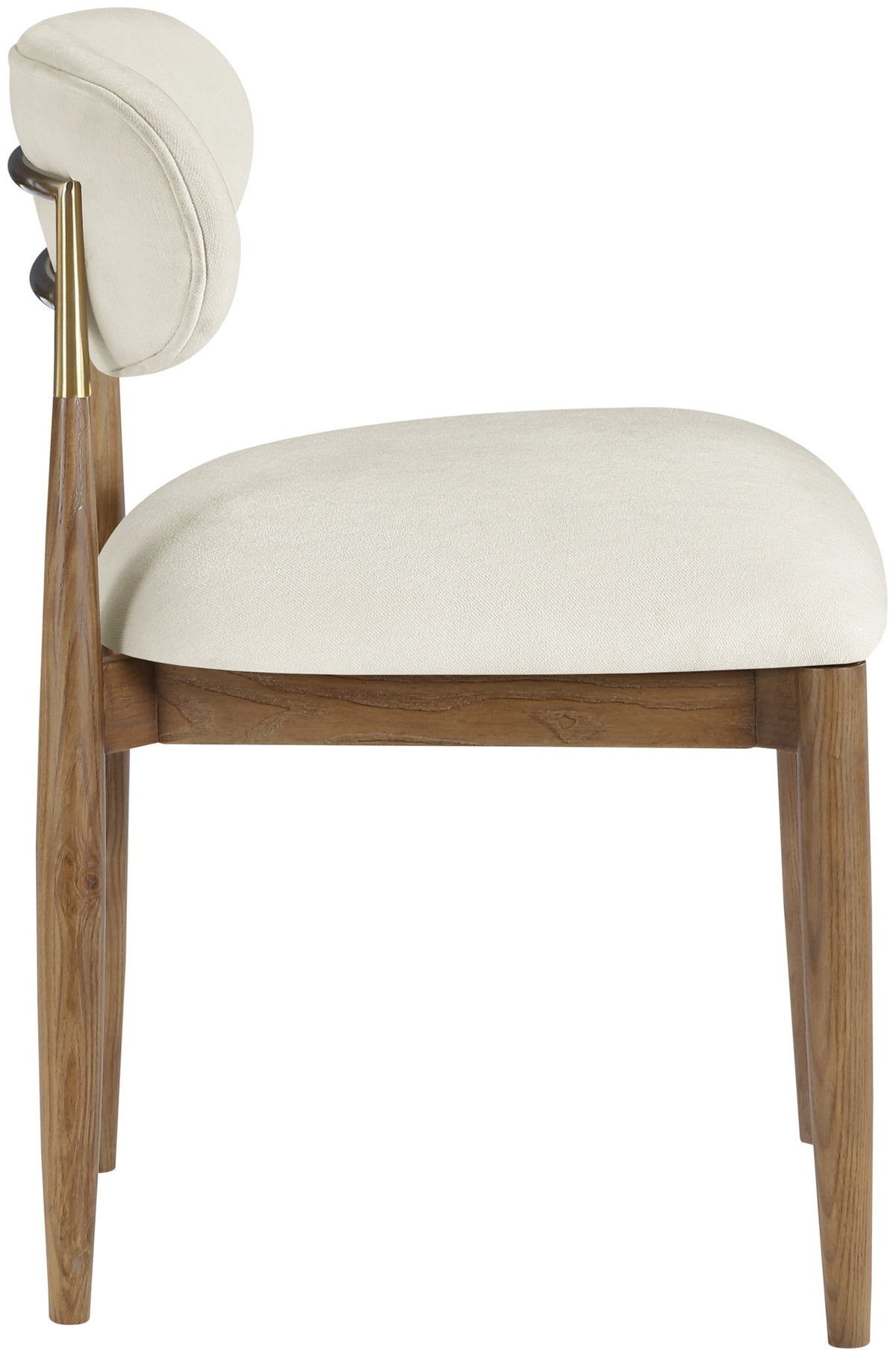 Riccio - Fabric Dining Side Chair (Set of 2) - Walnut Frame