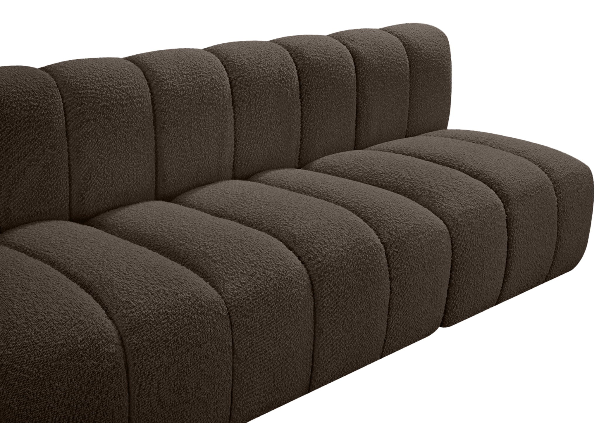 Arc - Boucle Fabric 4 Seats Modular Sofa