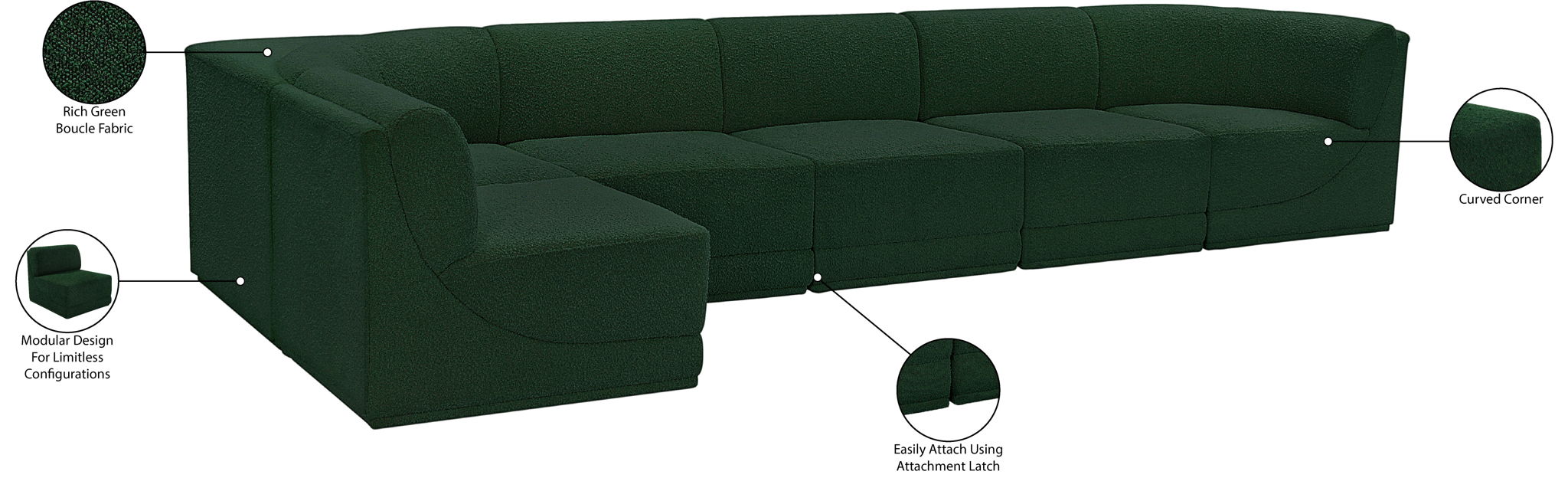 Ollie - 6 Piece Modular Sectional