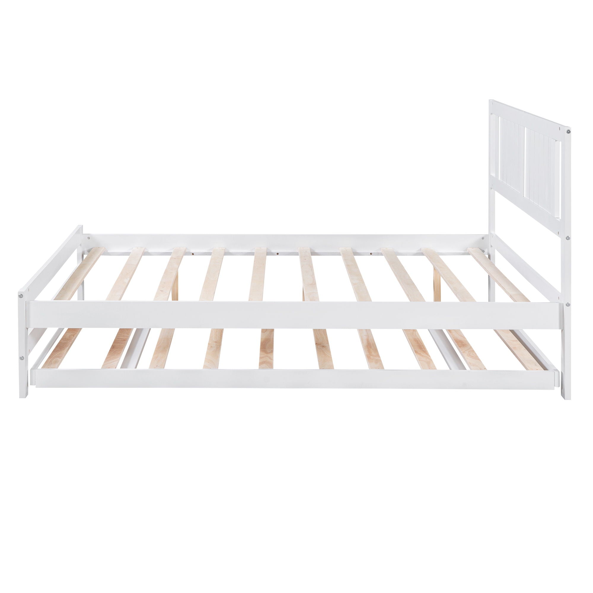 Platform Bed With Adjustable Trundle
