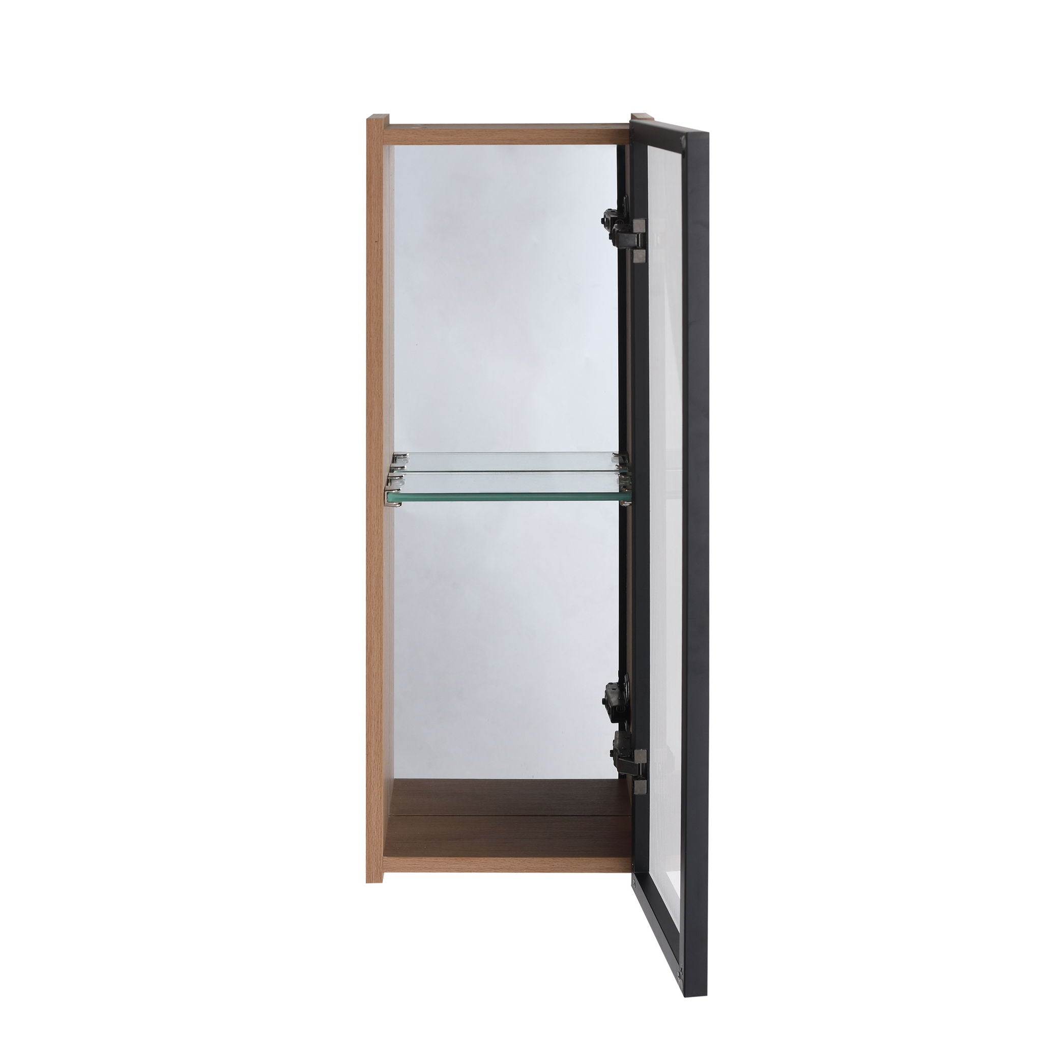 30" Wall Mounted Mirror Cabinet With Door - Imitative Oak