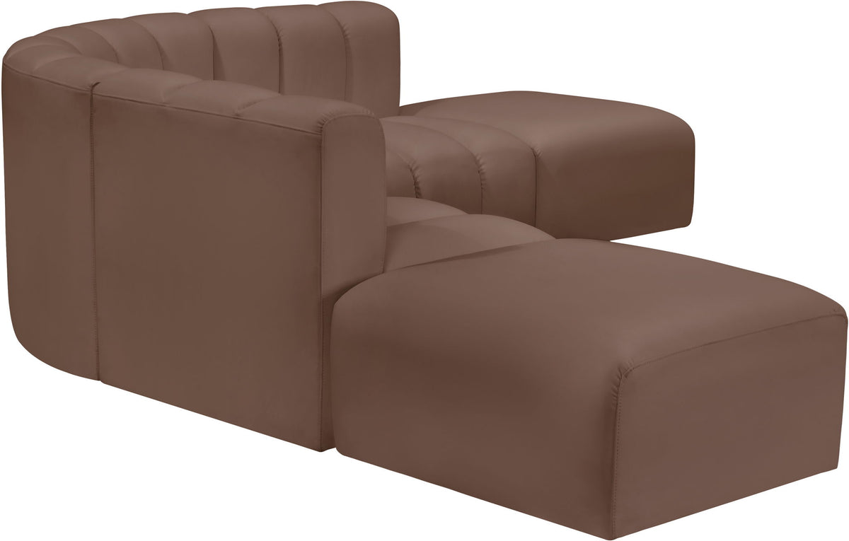 Arc - Faux Leather 6 Piece Corner Modular Sofa