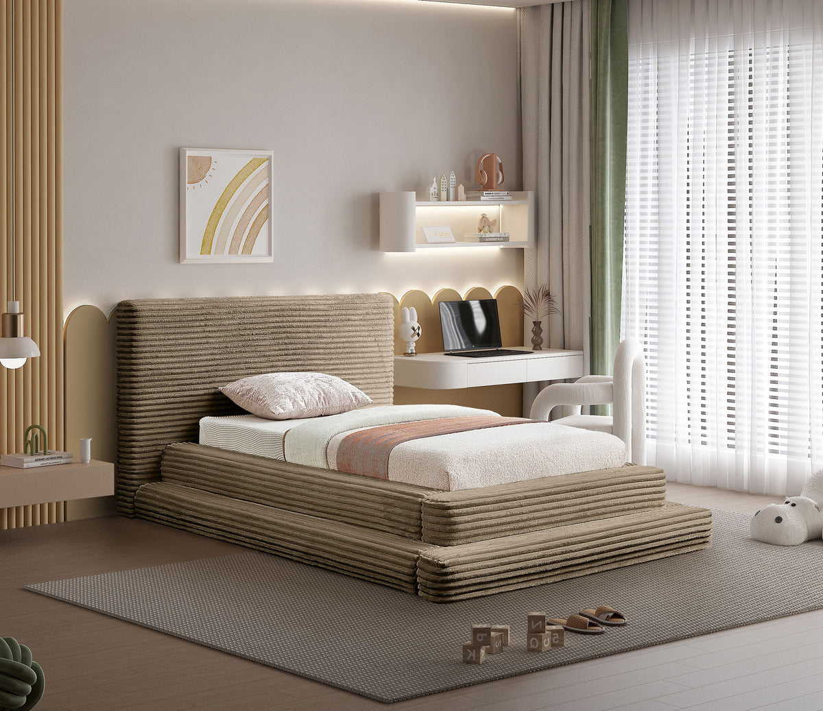 Drew - Fabric Upholstered Bed