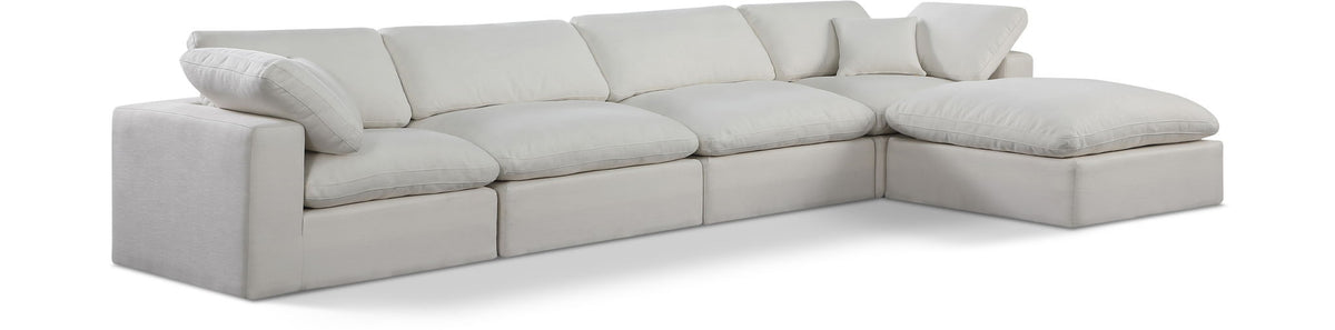 Comfy - 5 Piece Linen Modular Sectional With Chaise