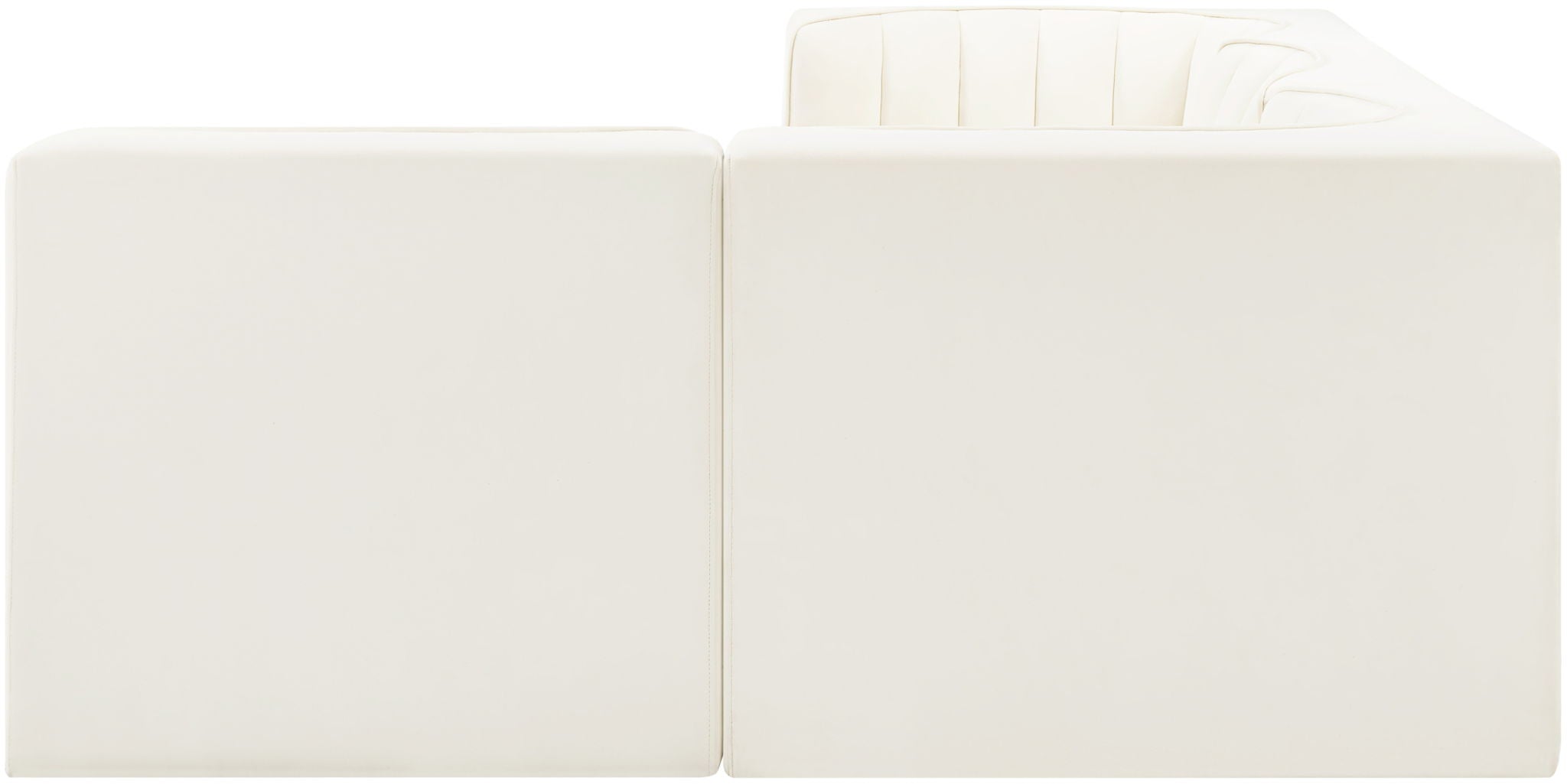Rummi - Velvet Performance Fabric Upholstered 4 Piece Modular Sectional