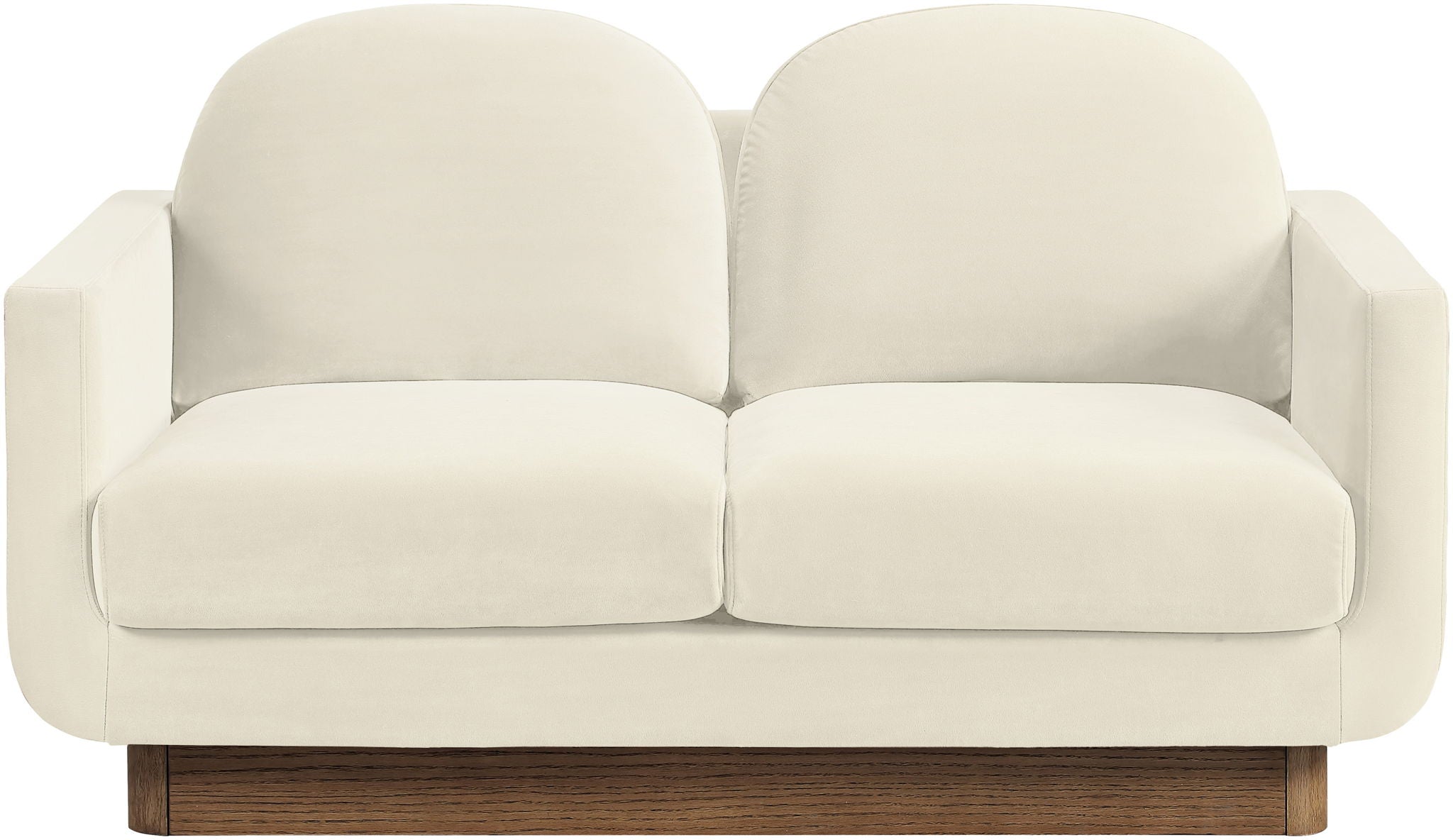 Diviento - Velvet Performance Fabric Upholstered Loveseat