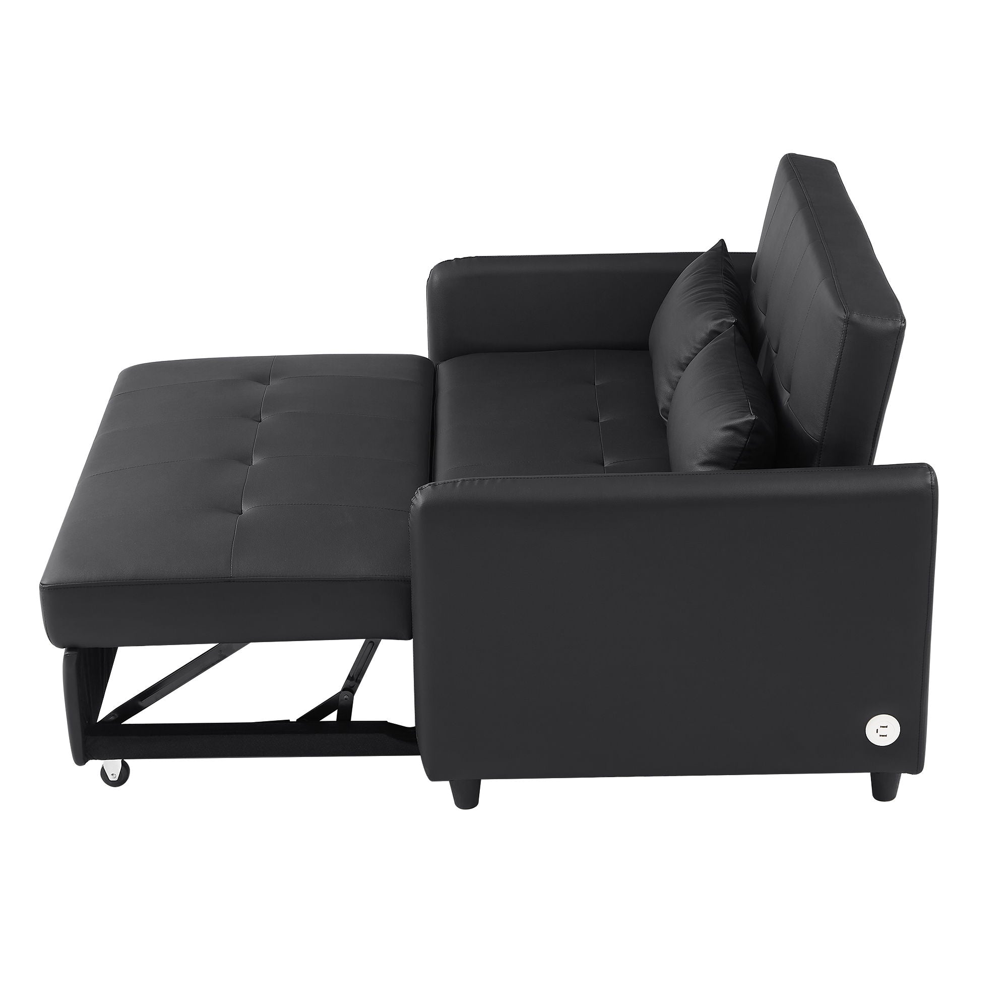Convertible Sleeper Sofa Bed With 3 USB Ports