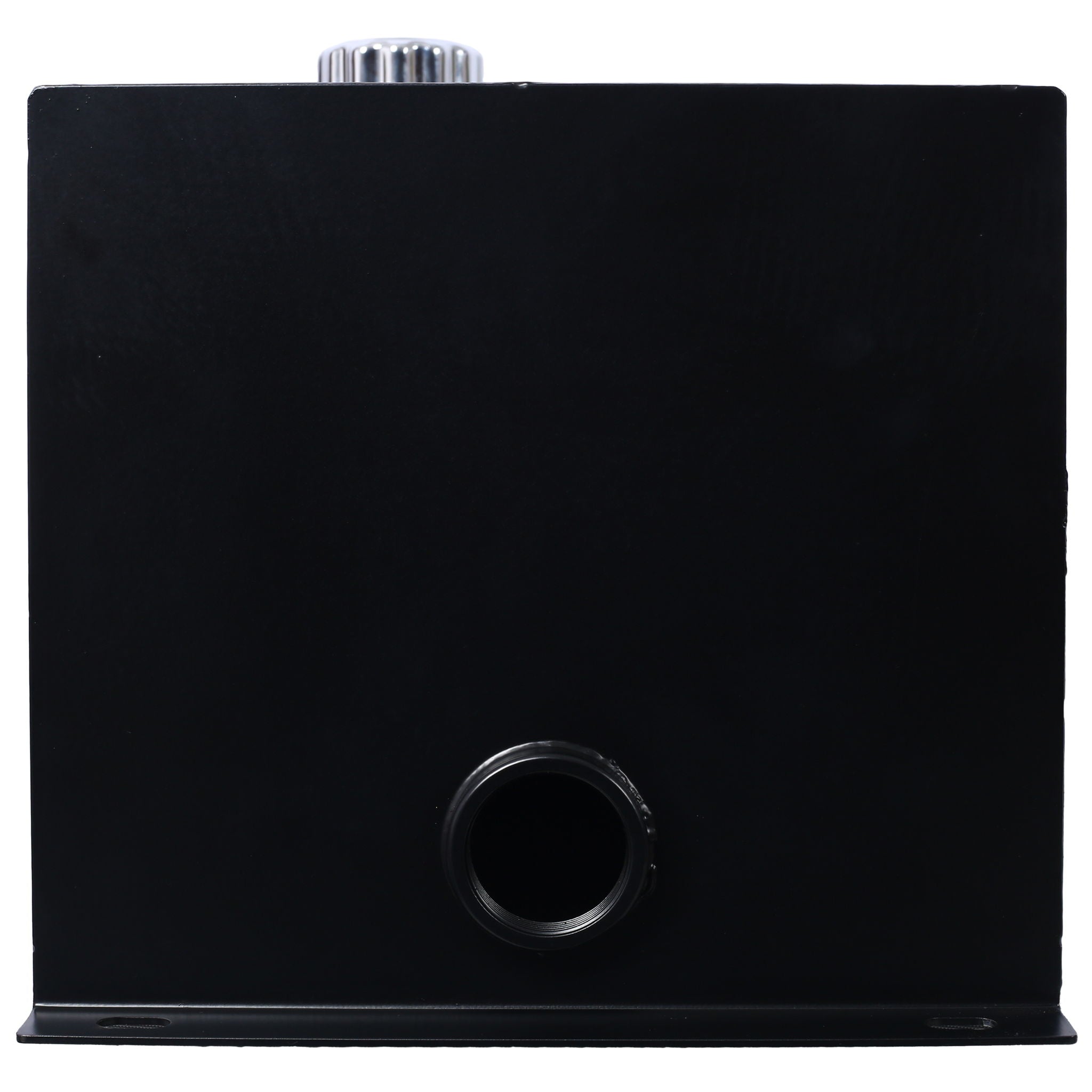 Heavy Duty Hydraulic Fluid Tank 10 Gal Steel Reservoir With Strainer, Gauge & Breather Cap For Tractors & Trucks - Black