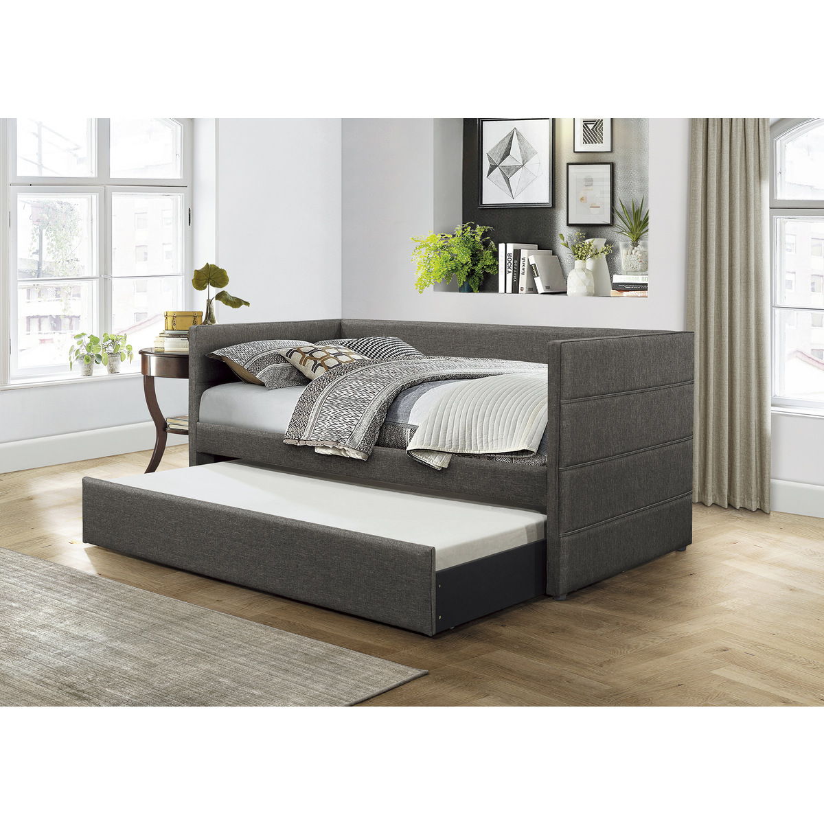 Vining - Daybed With Trundle - Dark Gray