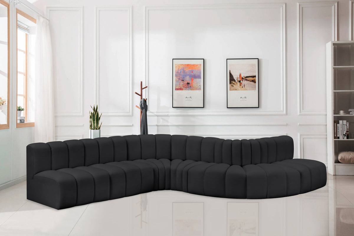 Arc - Faux Leather 7 Piece Modular Sofa