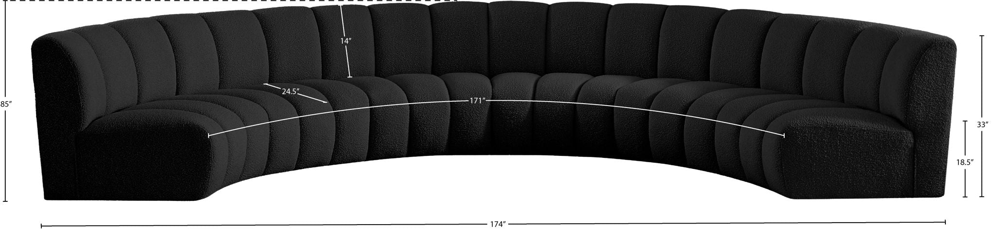 Infinity - 6 Piece Boucle Modular Sectional