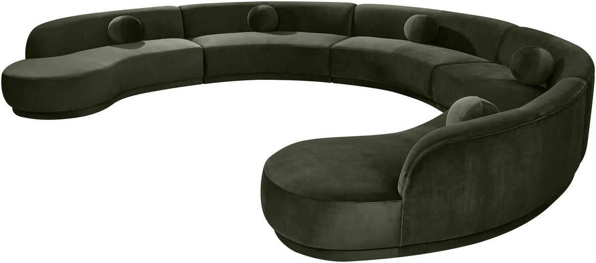 Avra - 192" Velvet Performance Fabric Upholstered Sectional