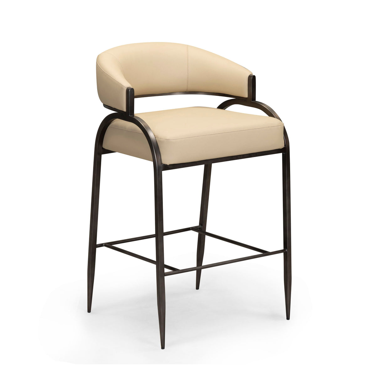 Tatum - Performance Vegan Leather Counter Stool - Taupe