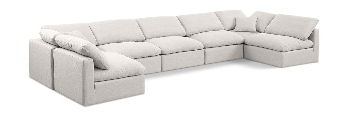 Indulge - Linen 7 Piece Modular U-Shaped Sectional