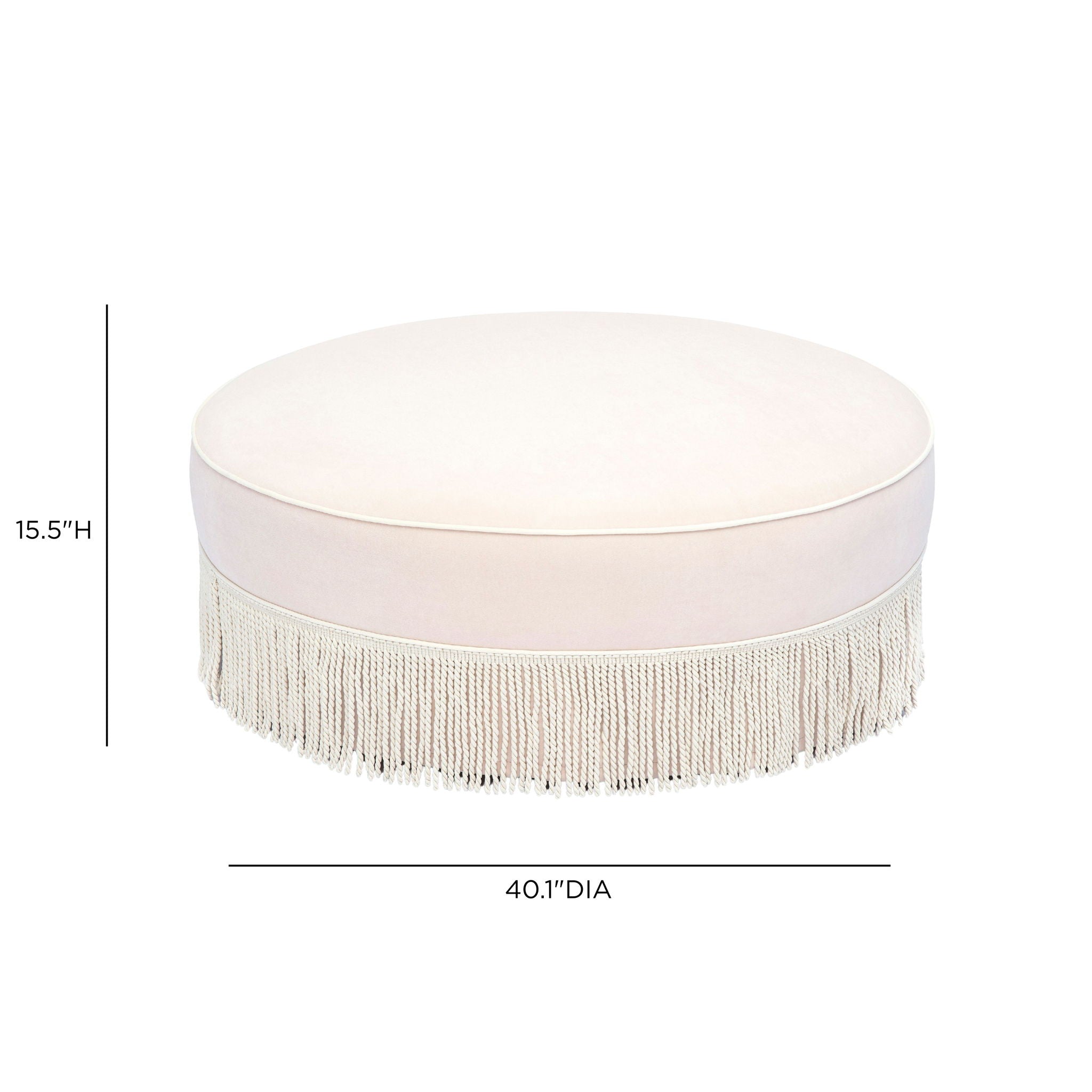 Tassy - Tasseled Round Ottoman