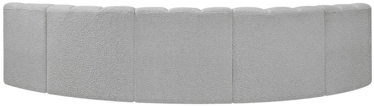 Arc - Boucle Fabric 5 Piece U-Shaped Modular Sofa