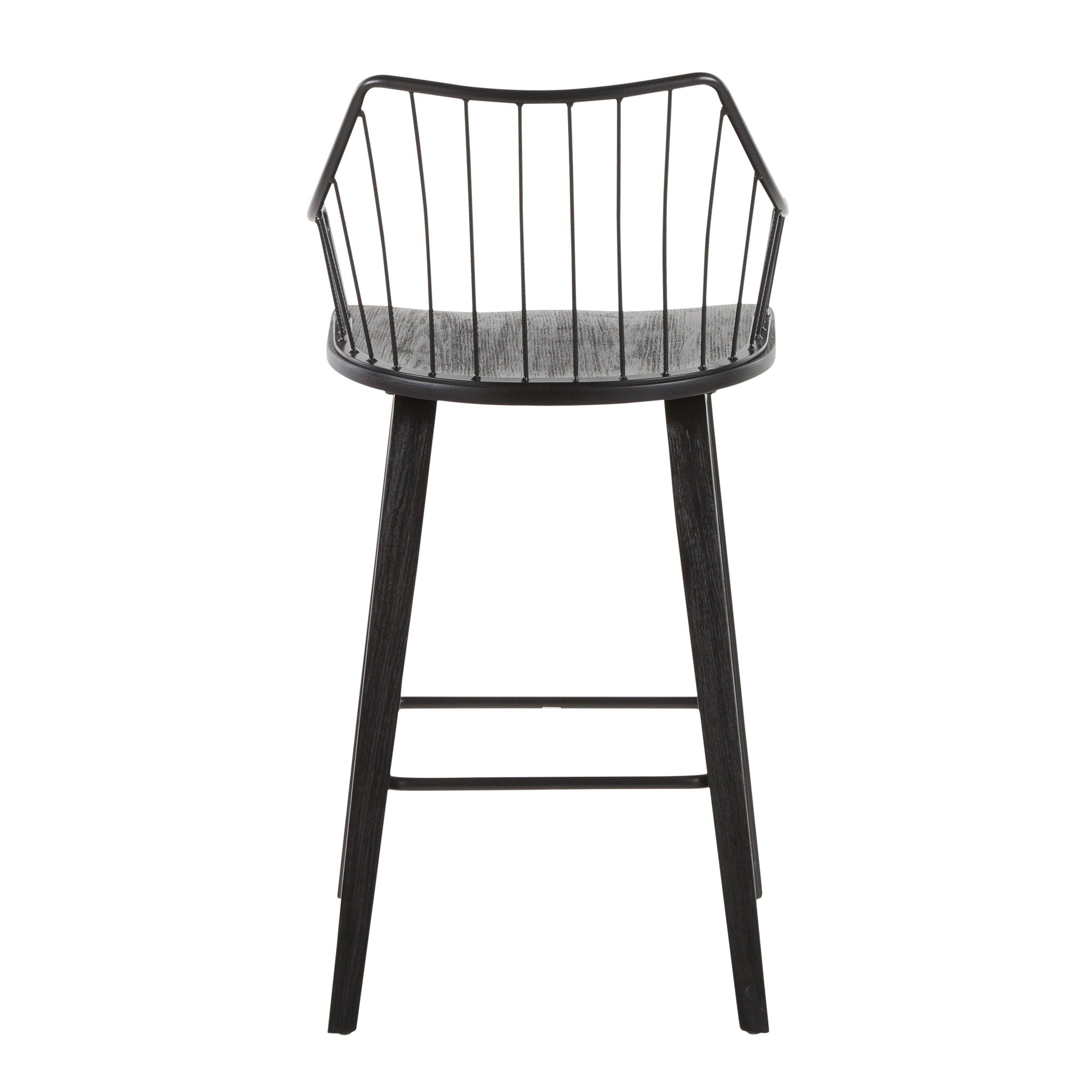 Winston - Farmhouse Counter Stool - Black