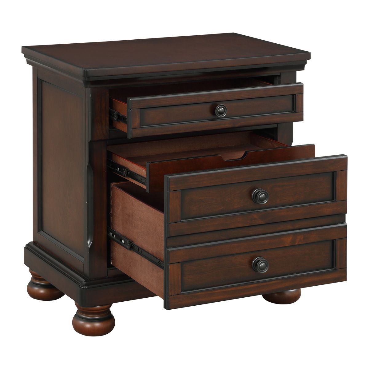 Cumberland - Nightstand, Hidden Drawer - Brown