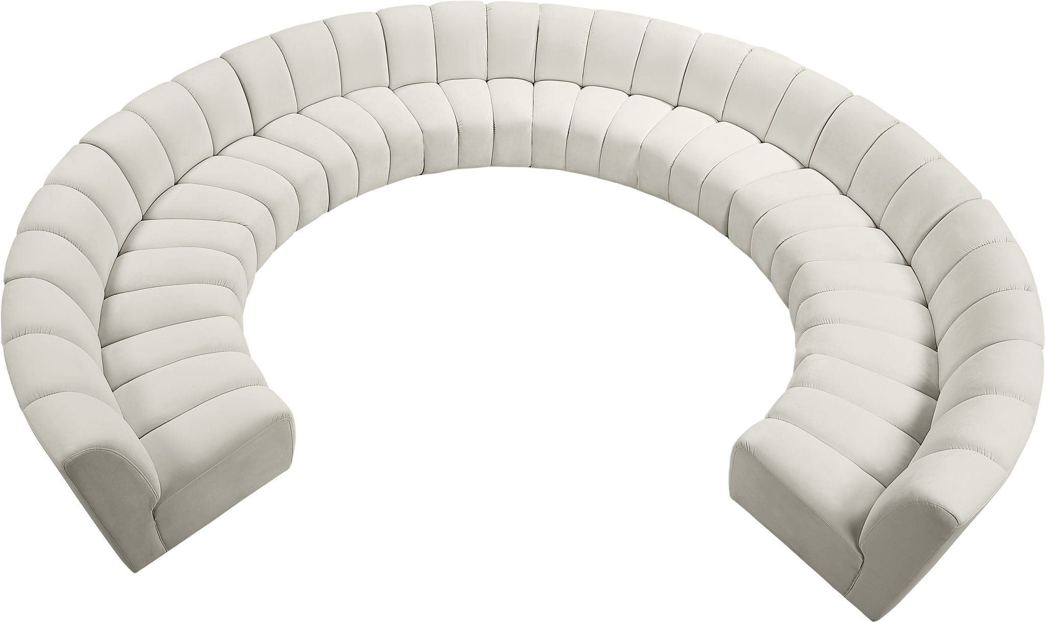 Infinity - 10 Piece Velvet Modular Sectional
