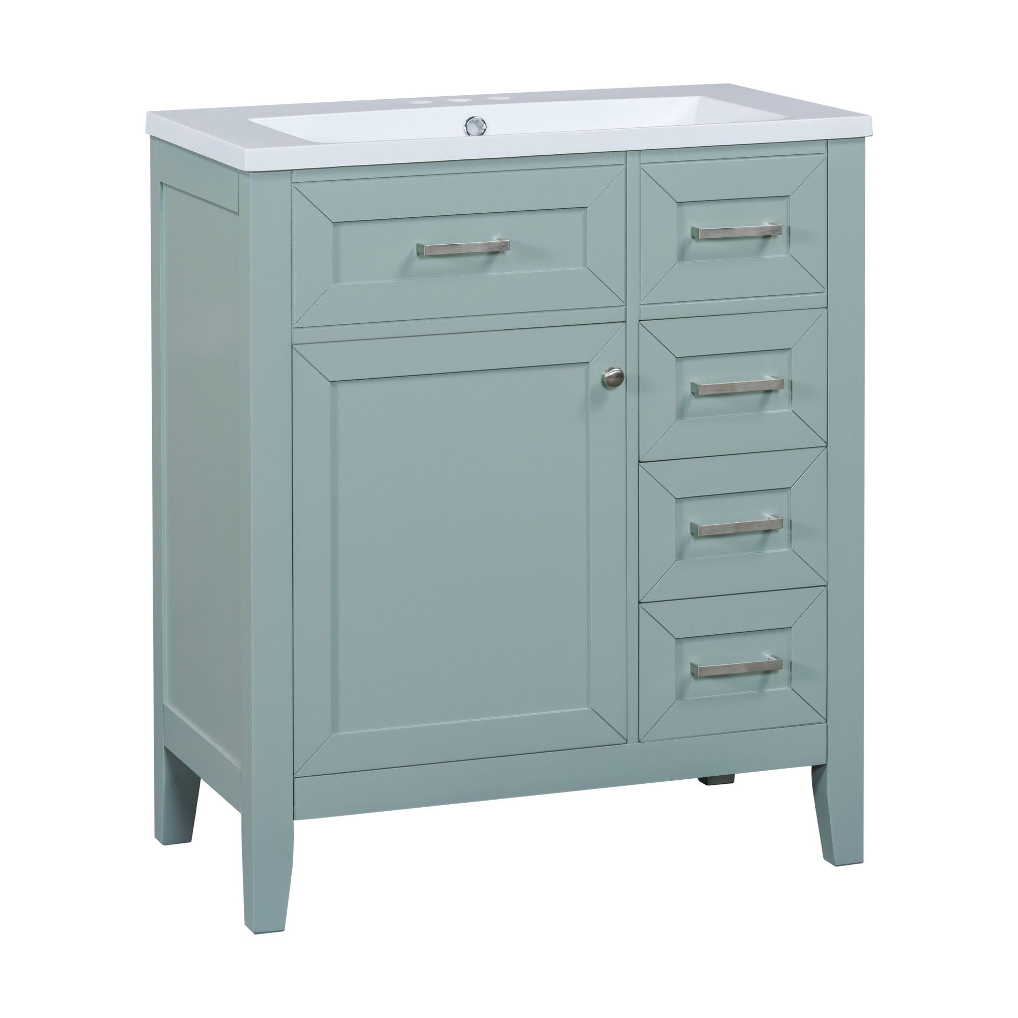Modern Bathroom Vanity With Sink Combo, 3 Drawers