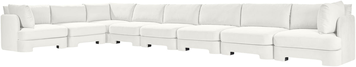 Hammond - Velvet Performance Fabric Upholstered 8 Piece L-Shaped Sectional