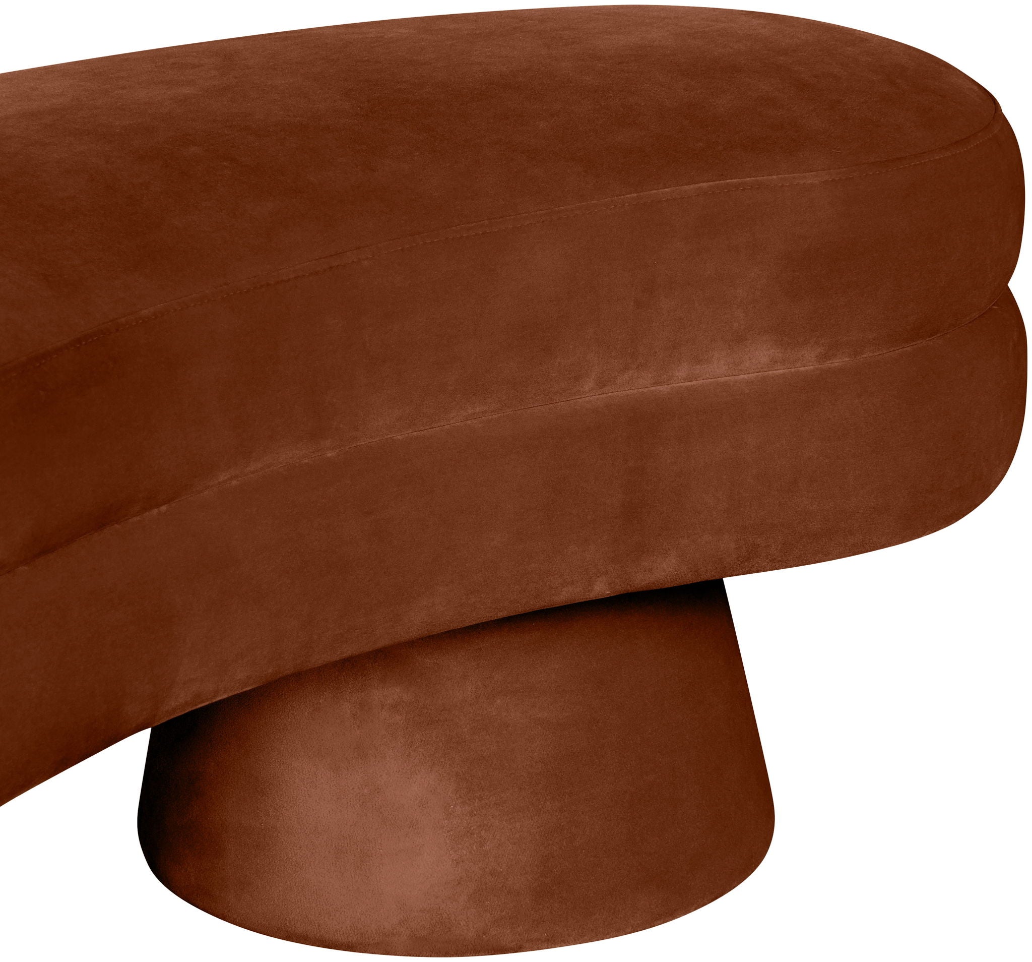 Zenna - Velvet Bench - Cognac