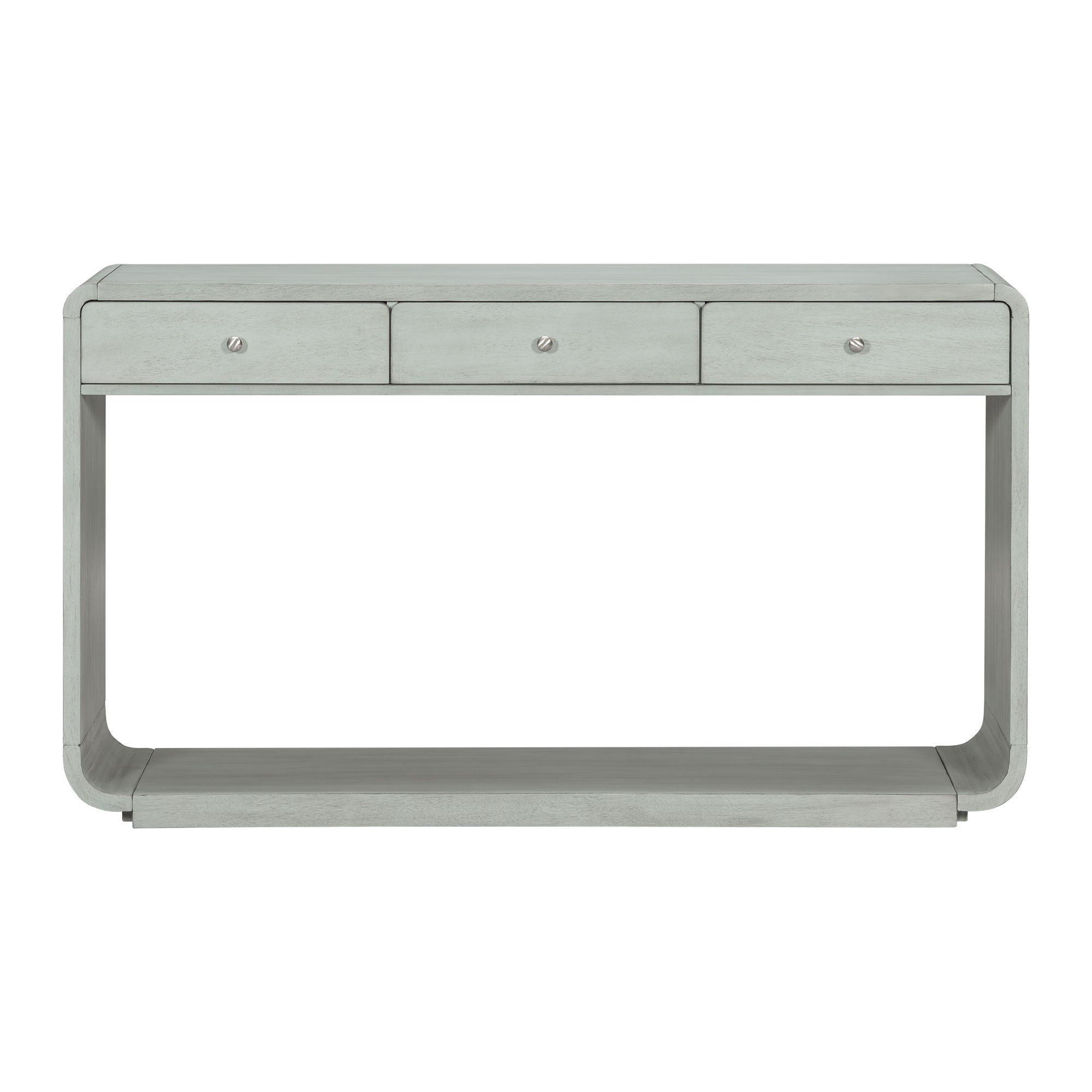 Console Table With 3 Drawers And Display Shelf