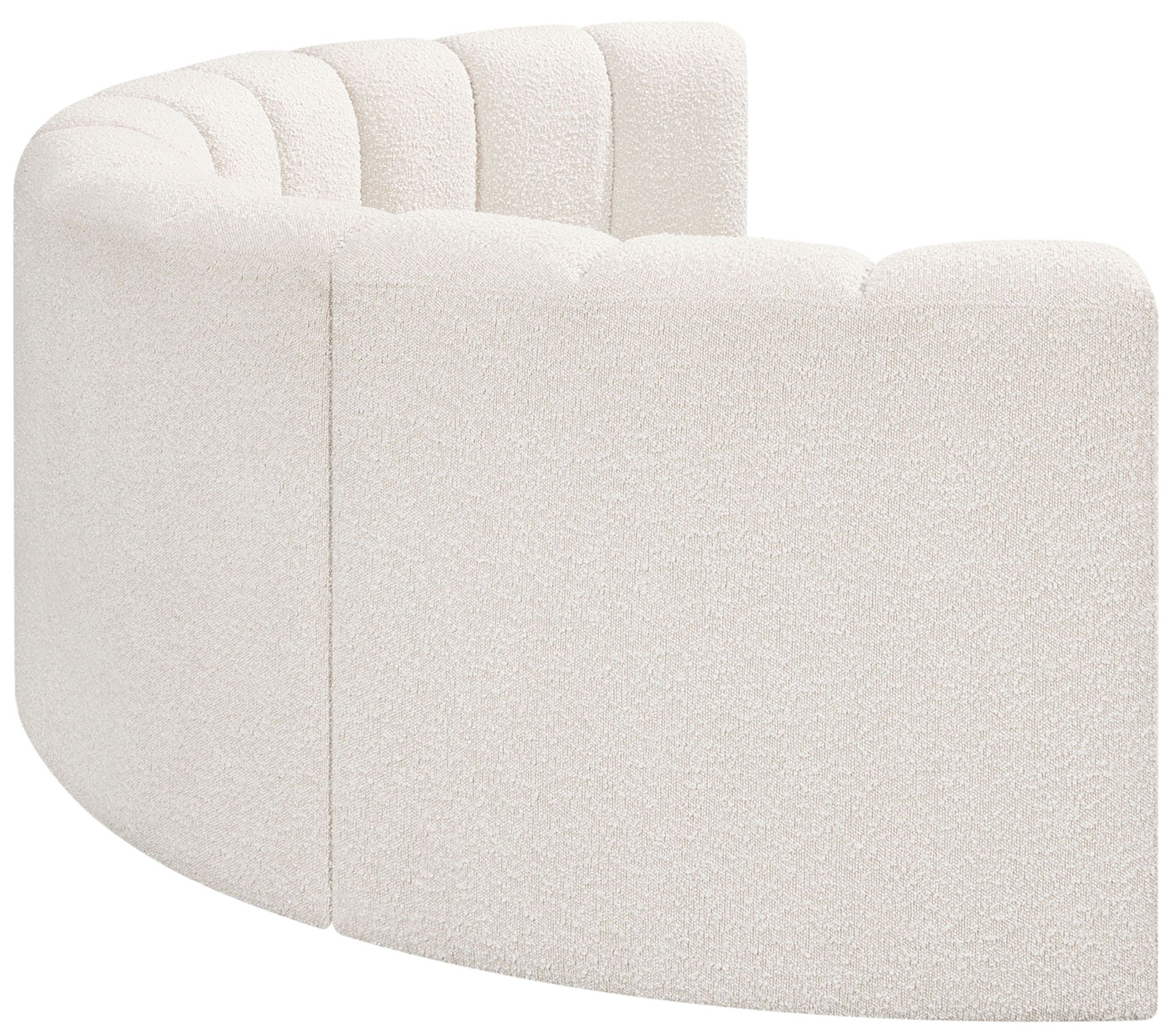 Arc - Boucle Fabric 4 Piece U-Shaped Modular Sofa