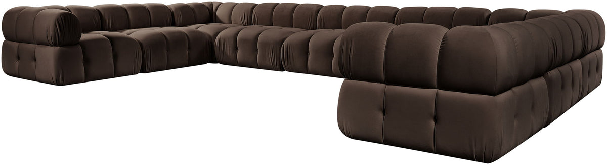Orin - Velvet Performance Fabric Upholstered 9 Piece Sectional