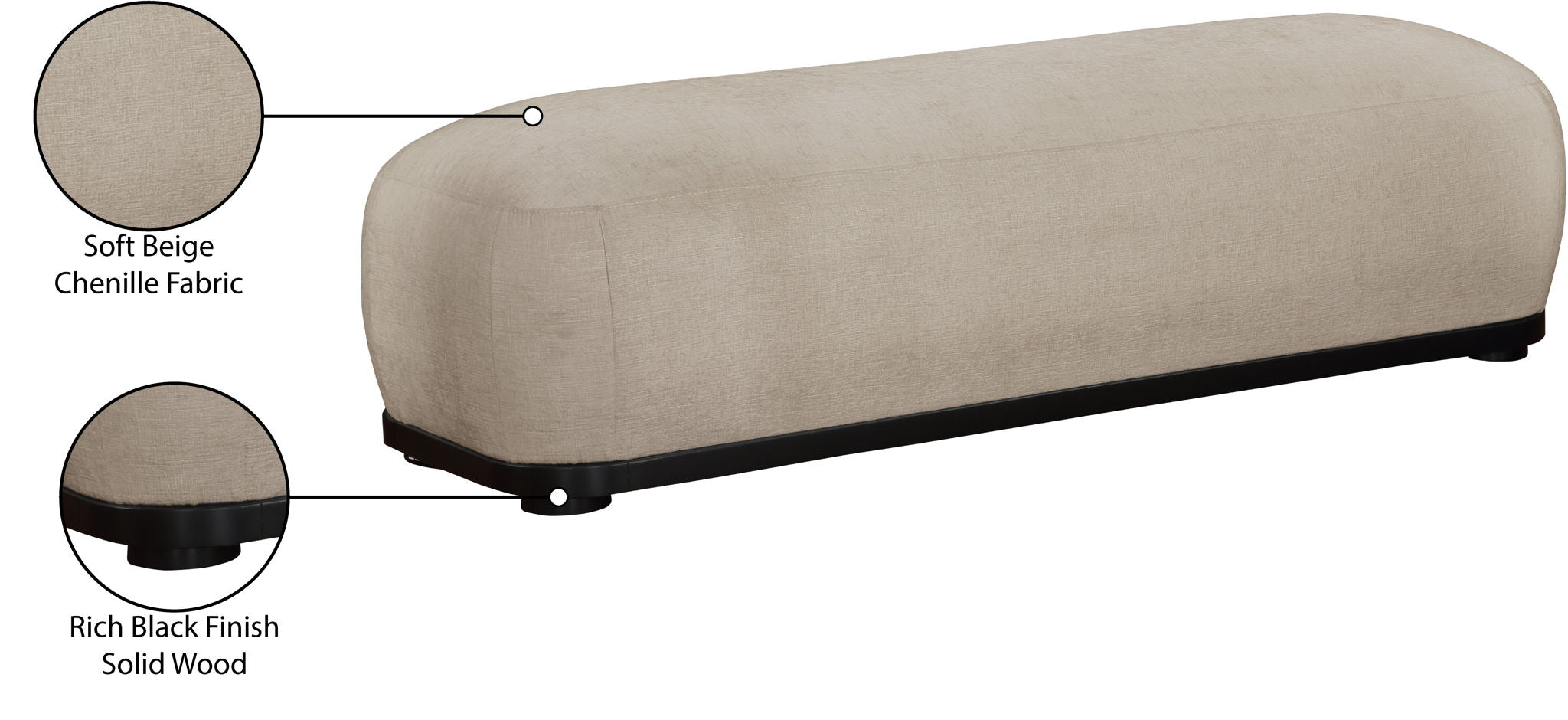 Calum - Bench - Black Frame