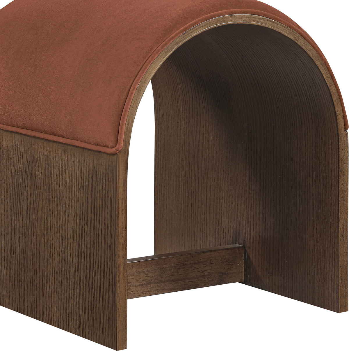 Sable - Velvet Performance Fabric Upholstered Bench