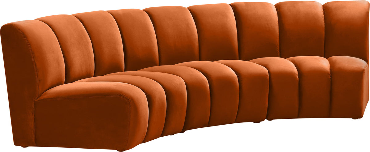 Infinity - 3 Piece Velvet Modular Sectional