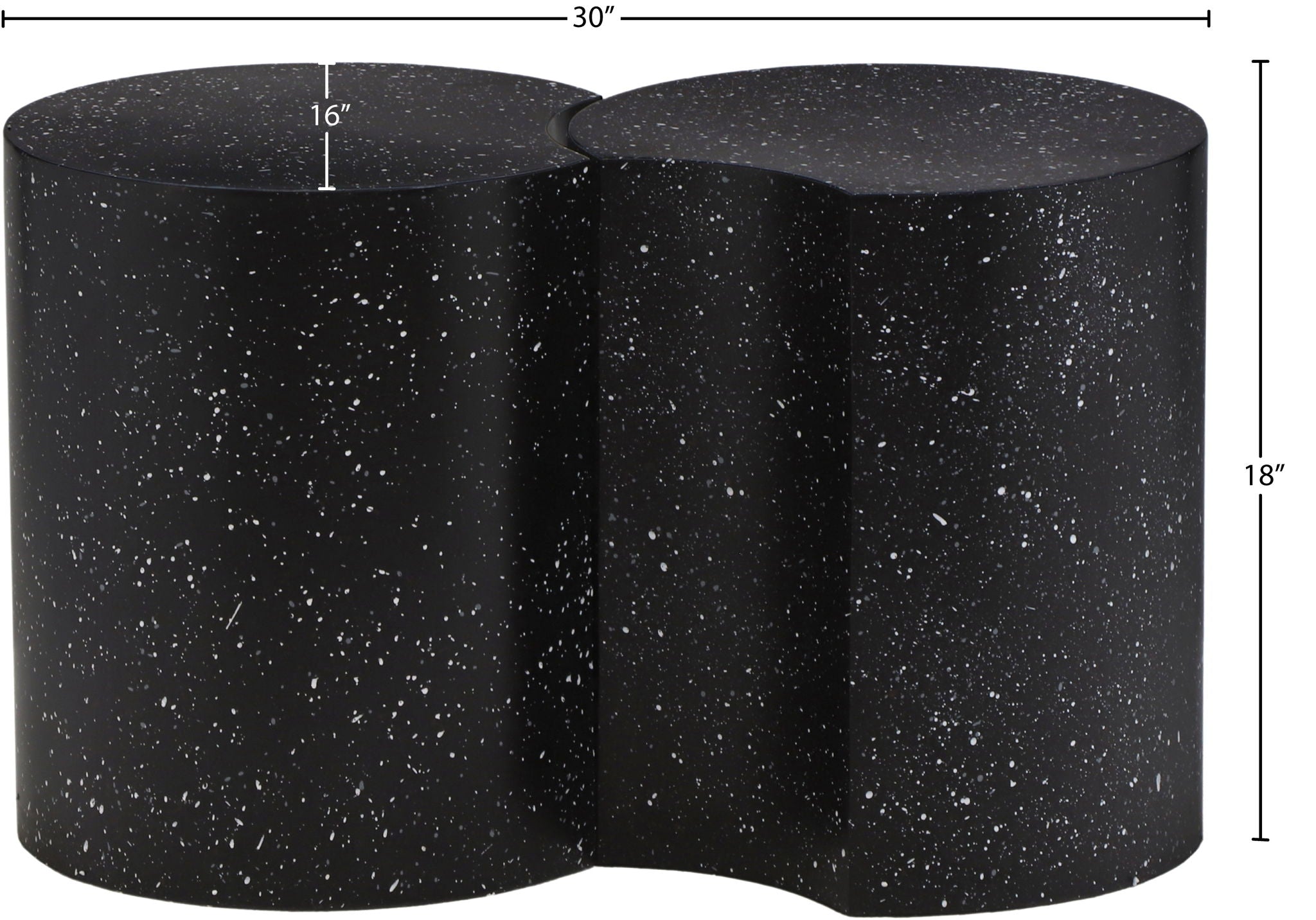 Dimple - 2 Piece Modular End Table - Terazzo Finish