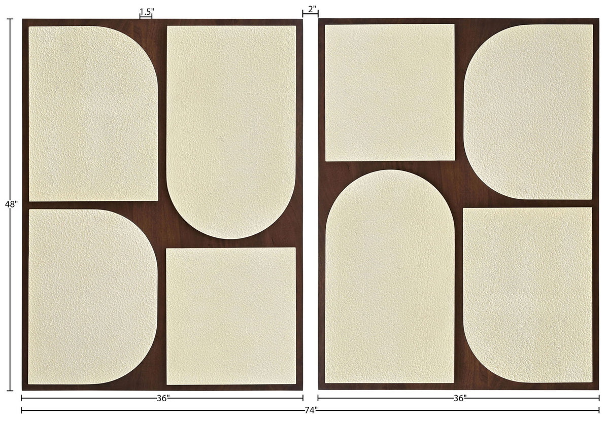 Icon - Mango Wood 2 Piece Wall Art