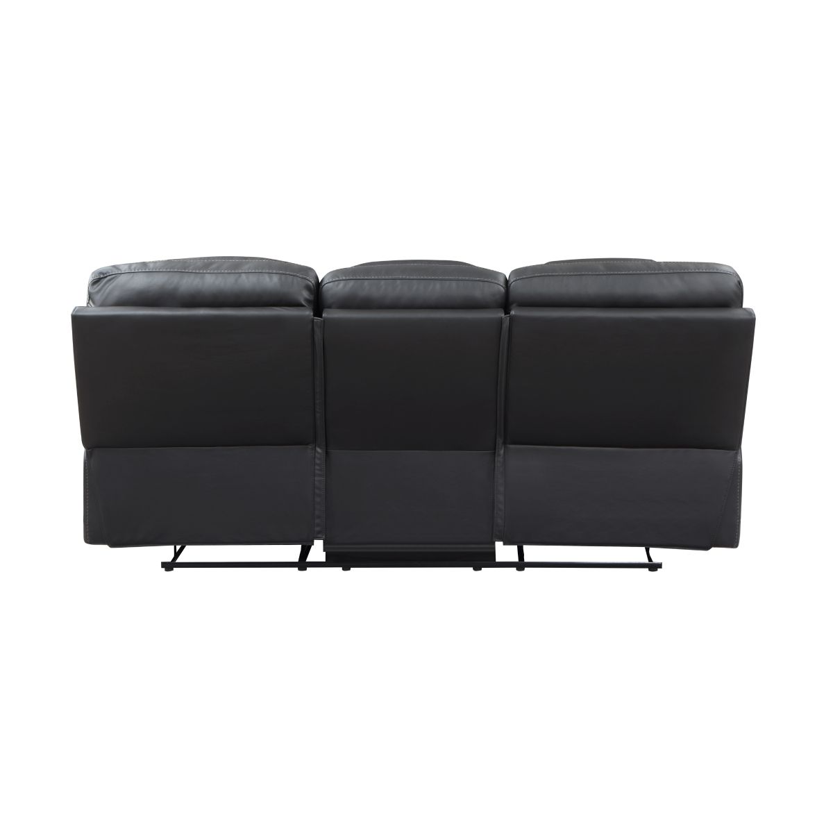 Fabian - Double Reclining Sofa With Center Drop-Down Cup Holders, Receptacles And USB Ports - 2-Tone Gray (Gray / Dark Gray)