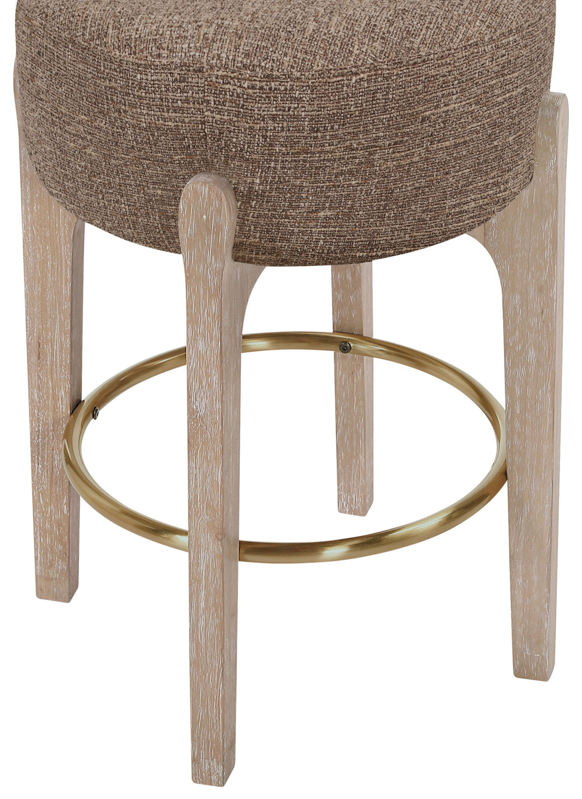 Torino - Backless Counter Stool With Brushed Natural Base (Set of 2)