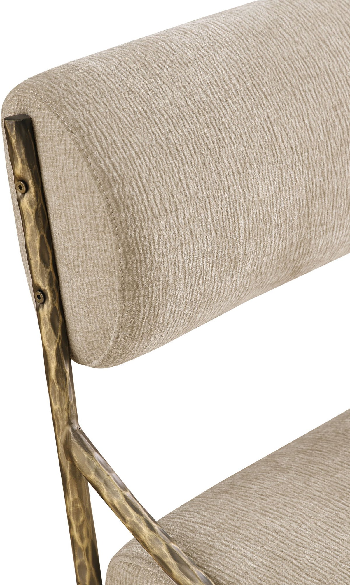 Bastille - Upholstered Dining Side Chair (Set of 2) - Brass Frame