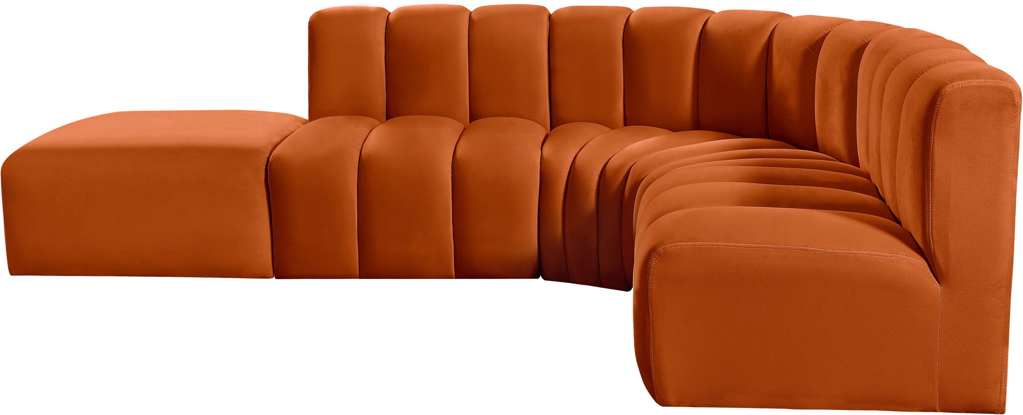 Arc - Velvet 5 Piece Corner Modular Sofa